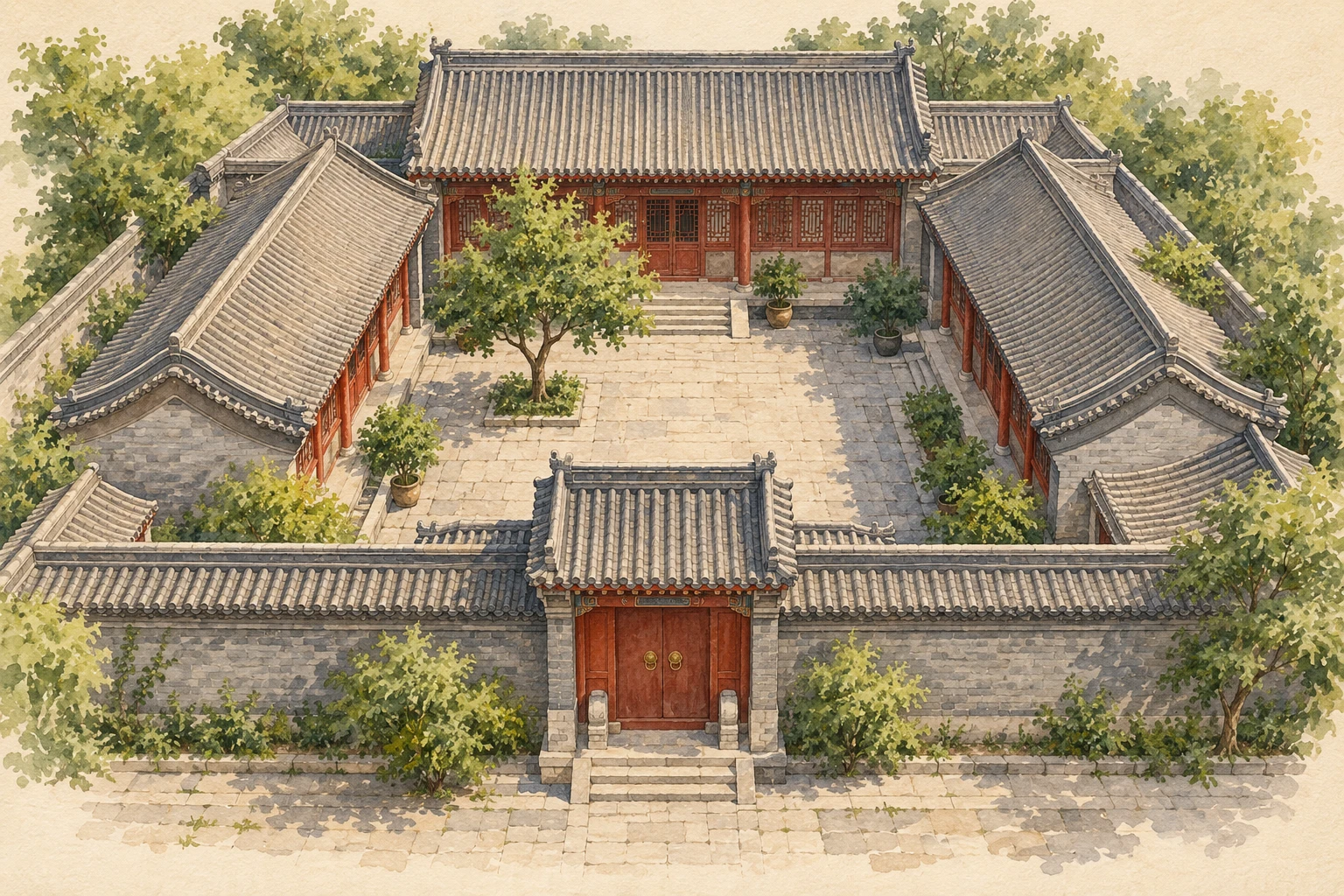 四合院教学插图